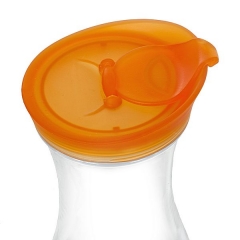 Jarra botella de agua 1 litro naranja detalle en lallimonacom