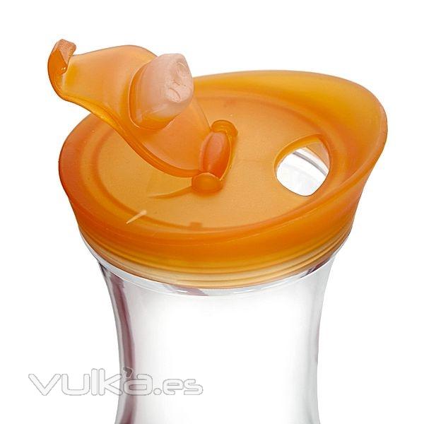 Jarra botella de agua 1 litro naranja detalle 2 en lallimona.com