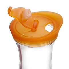 Jarra botella de agua 1 litro naranja detalle 2 en lallimona.com