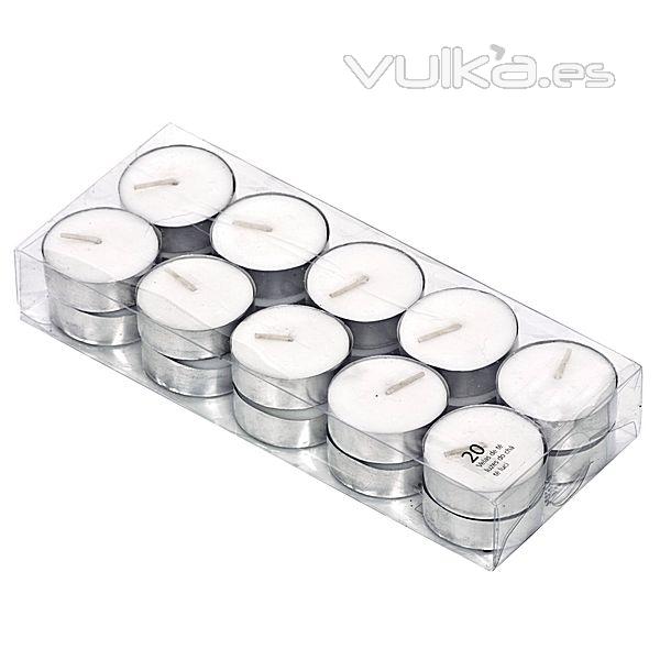 Velas parafina caja de 20 unid. en lallimona.com