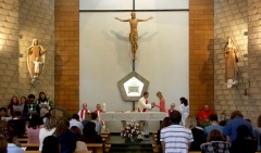 Sunday mass in the chapel near manresa hall
