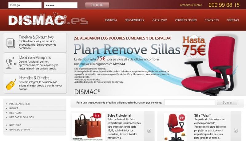 Pagina web de Dismac www.dismac.es