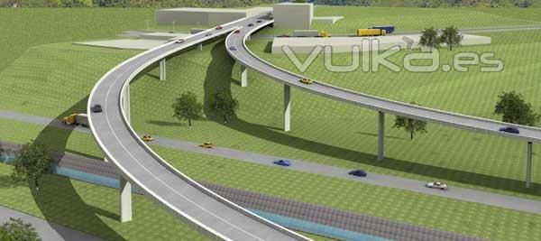 Proyecto de puentes sobre carretera nacional