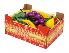 Juguetes de madera wwwgiocojuguetescom caja con frutas para puestos de venta y cocinitas de mader