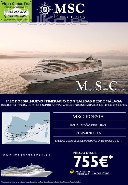 cruceros con salidas desde Mlaga y Barcelona