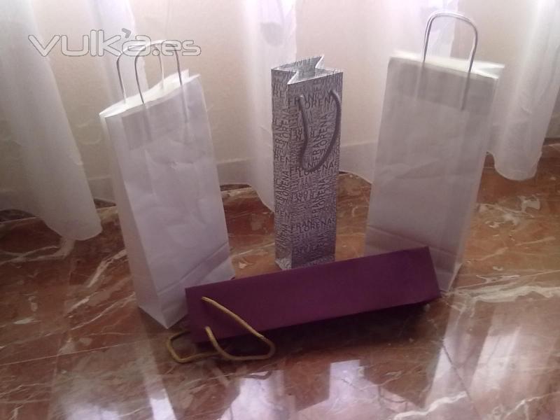 bolsa porta botella de lujo carton 100% reciclado