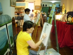 Octubre 2010, clase de pintura con carlos roces