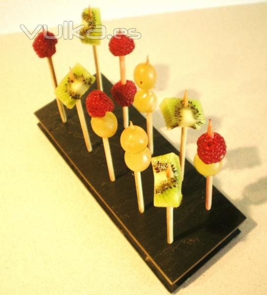 Brocheta doble, ideal para pinchos frios o calientes asi como fruta