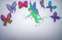 Lamina infantil serie bosque magico: mariposas