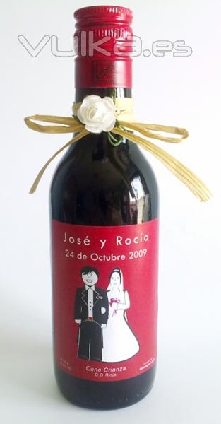 Botellitas de vino para bodas