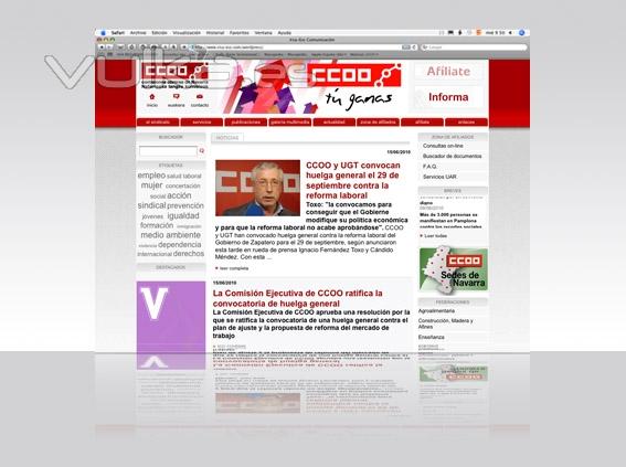 web CCOO de Navarra