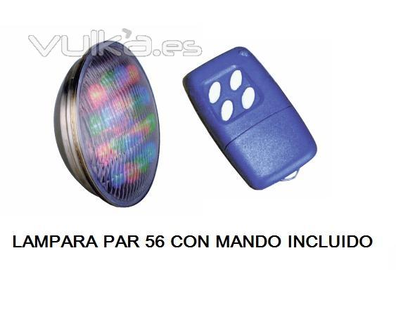 Focos led con mando PAR 56