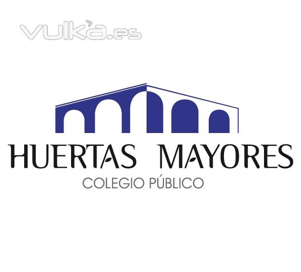Cliente: Colegio Publico, Huertas Mayores, Tudela. Trabajo: Logotipo, papelera, merchandising