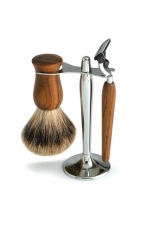 Set afeitado en madera ovangkol acca kappa brocha en tejon puro