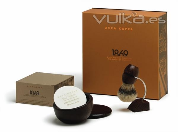 Set afeitado de prestigio bowl en madera de wengé y brocha en tejón Acca Kappa