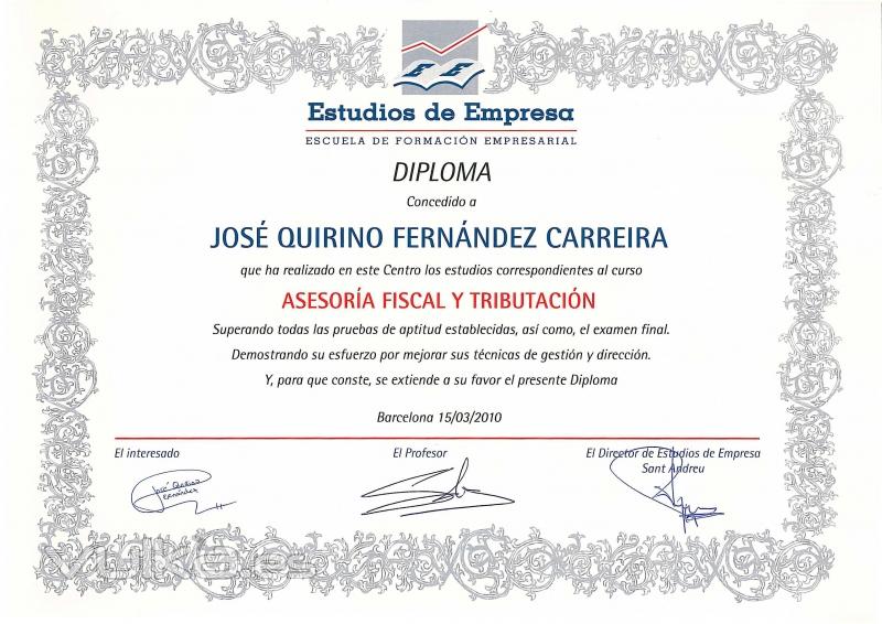 QUIRINO & BROKERS - DIPLOMA ASESOR FISCAL Y TRIBUTACIN de Jos Quirino Fernndez Carreira