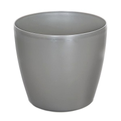 Maceta plastico gris acero en la llimona home