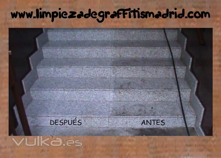 Limpieza de Escaleras y Monumentos de Piedra