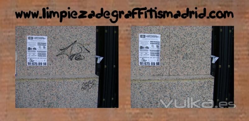 Limpieza de Graffitis en Granito