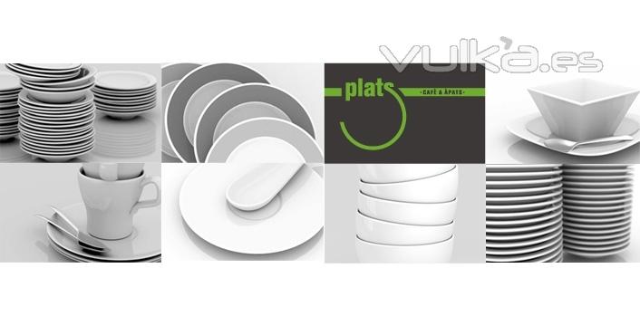Restaurant Plats Caf i pats: Naming, disseny de la marca PLATS, aplicacions grfiques...