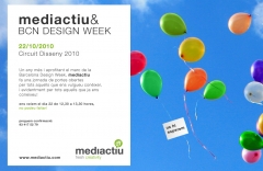 Otro de los flyers de participacion de mediactiu en la bcn design week 2010
