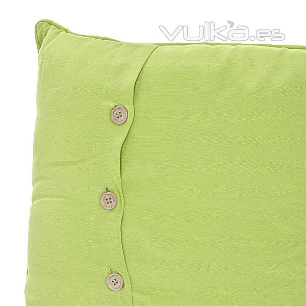 Cojin living basic verde 40x40 en lallimona.com detalle1