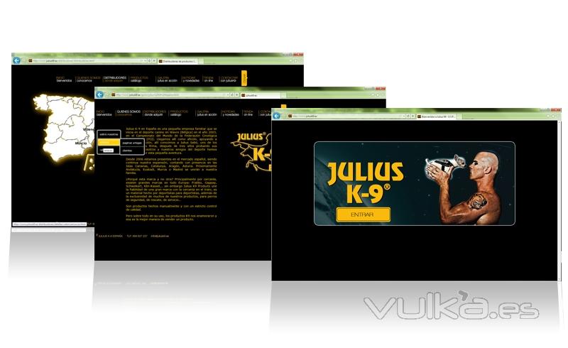 Diseño de página web de Julius K9 en Zaragoza