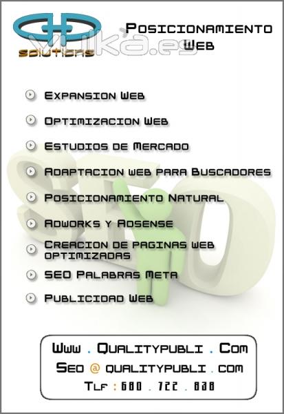 Qualitypubli: Posicionamiento seo, semm, smm, smo. Natural