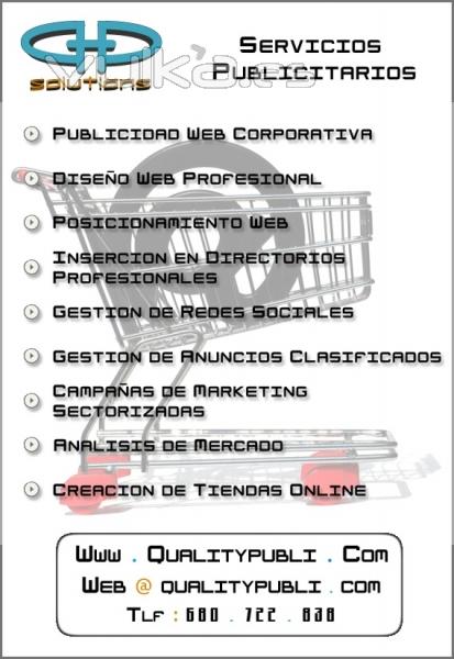 QualityPubli, servicios publicitarios web. Anuncios clasificados, directorios profesionales