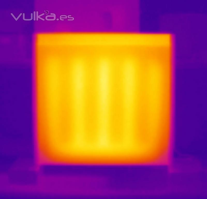 Imagen termografica radiadores Radialight, maximo confort en bajo consumo