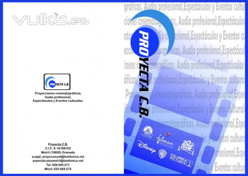 CATALOGO DE ESPECTACULOS PROYECTACB