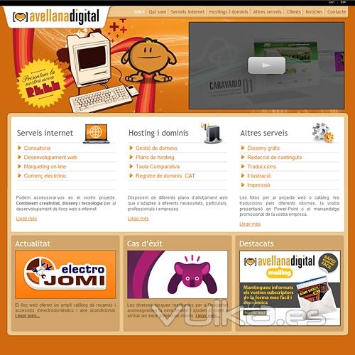 Portada del web de Avellana Digital 