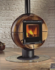 Chimenea-estufa de diseno giratoria