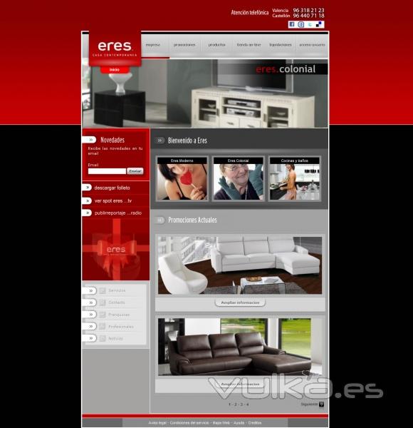 Diseo y programacin web Tienda Eres Casa Contemporanea