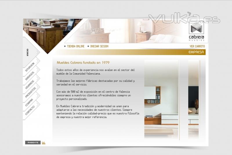 Muebles Cabrera. Tienda Online en Flash