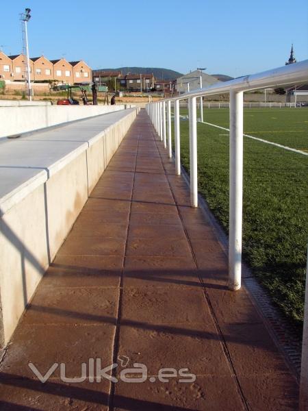 Hormigon Impreso en un campo de golf, para el ayuntamiento de Villa del Prado