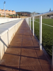 Hormigon Impreso en un campo de golf, para el ayuntamiento de Villa del Prado