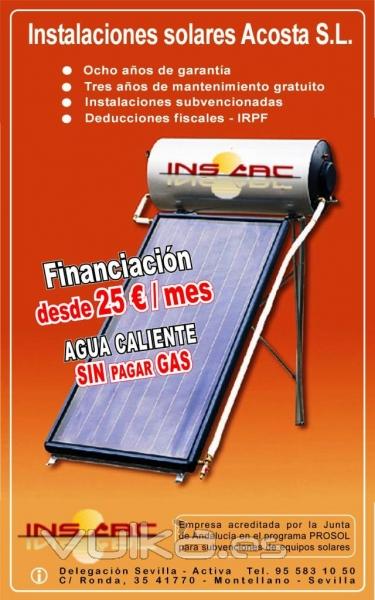 Sevilla. Oferta en instalación y mantenimiento de equipos solares ACS