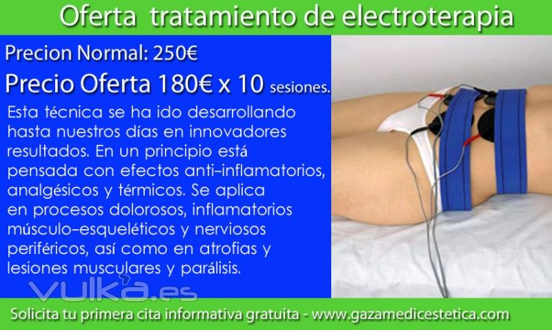 tratamiento de electroterapia , oferta mes de diciembre