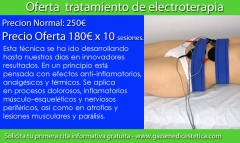 Tratamiento de electroterapia , oferta mes de diciembre