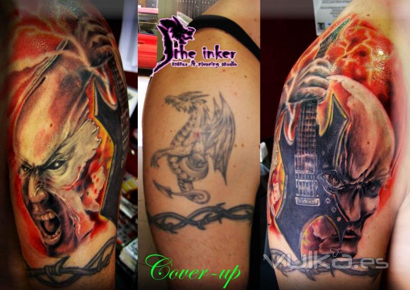 Cover-up Free-hand. www.the-inker.com