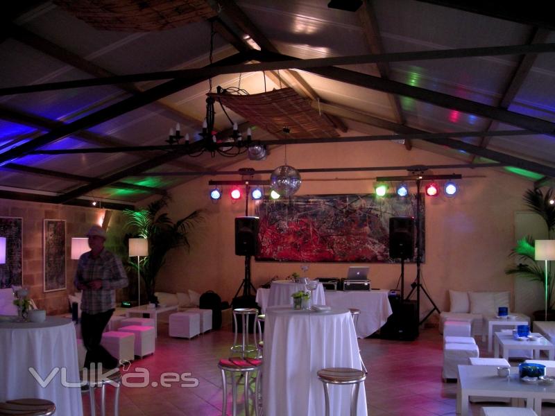 Iluminacin y sonido en fiesta privada