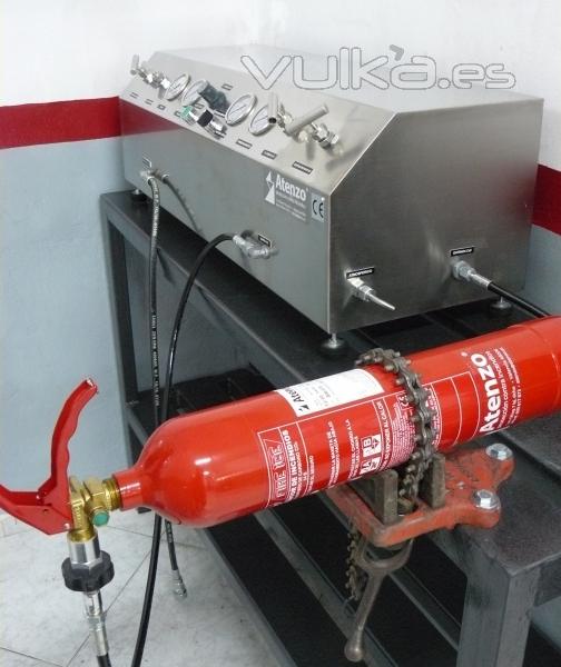 Mquina combinada para pruebas hidrostticas de alta presin y carga de CO2