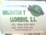 CARPINTERIA VALENTN Y LLORENS S.L.